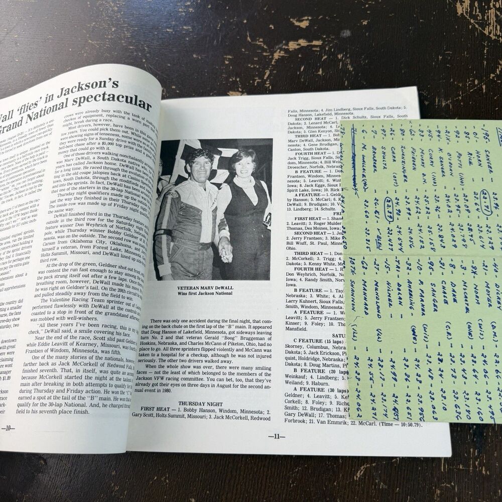Vintage Iowa Racing Yearbook 1979-80 2nd Annual Don Hoffman Doug Wolfgang Shuman - Picture 9 of 9